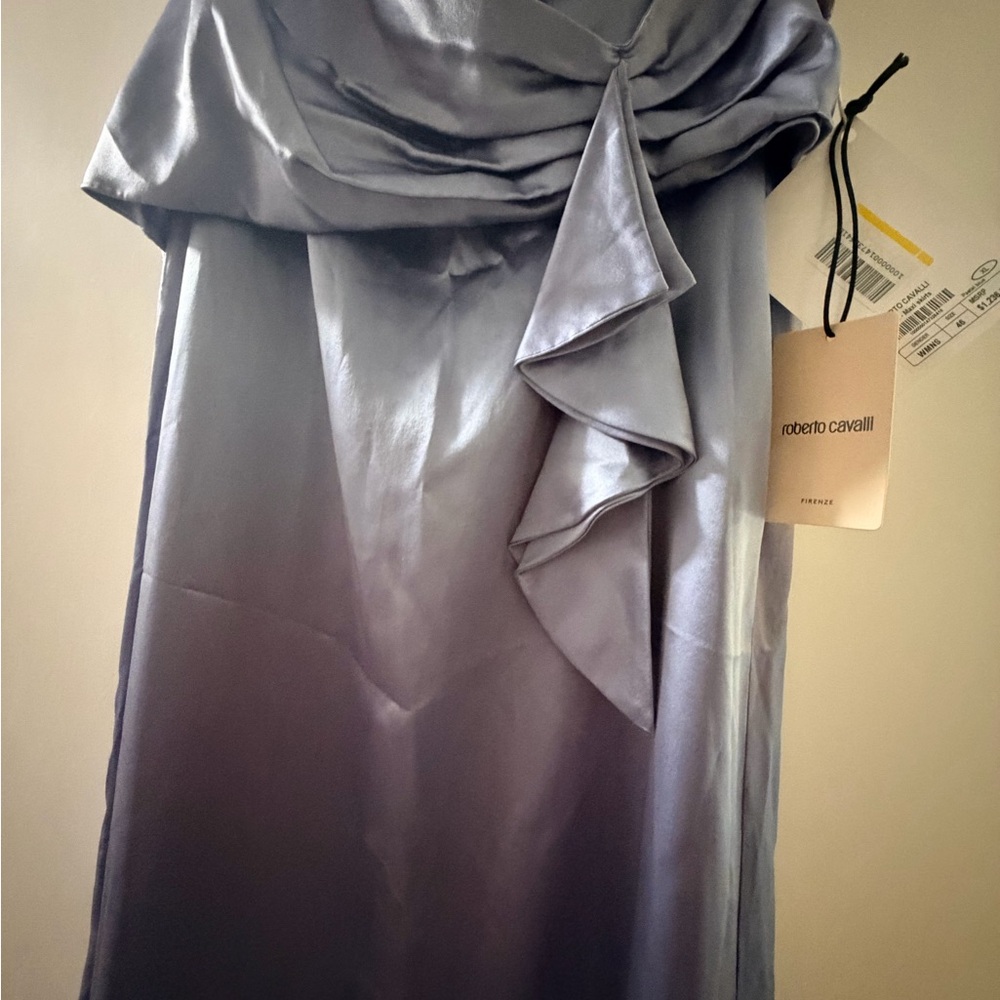 Elegant Roberto Cavalli Lavender silk maxi skirt